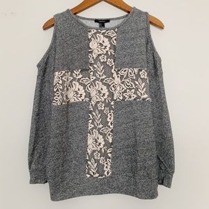 Forever 21 Cold Shoulder Sweatshirt
